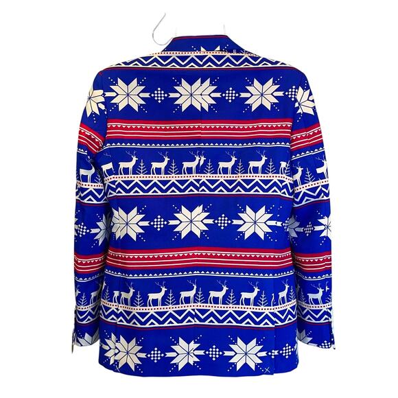 OPPO Suits Men's Nordic Noel Ugly Christmas Blazer Size 38 NWT - Picture 2 of 4